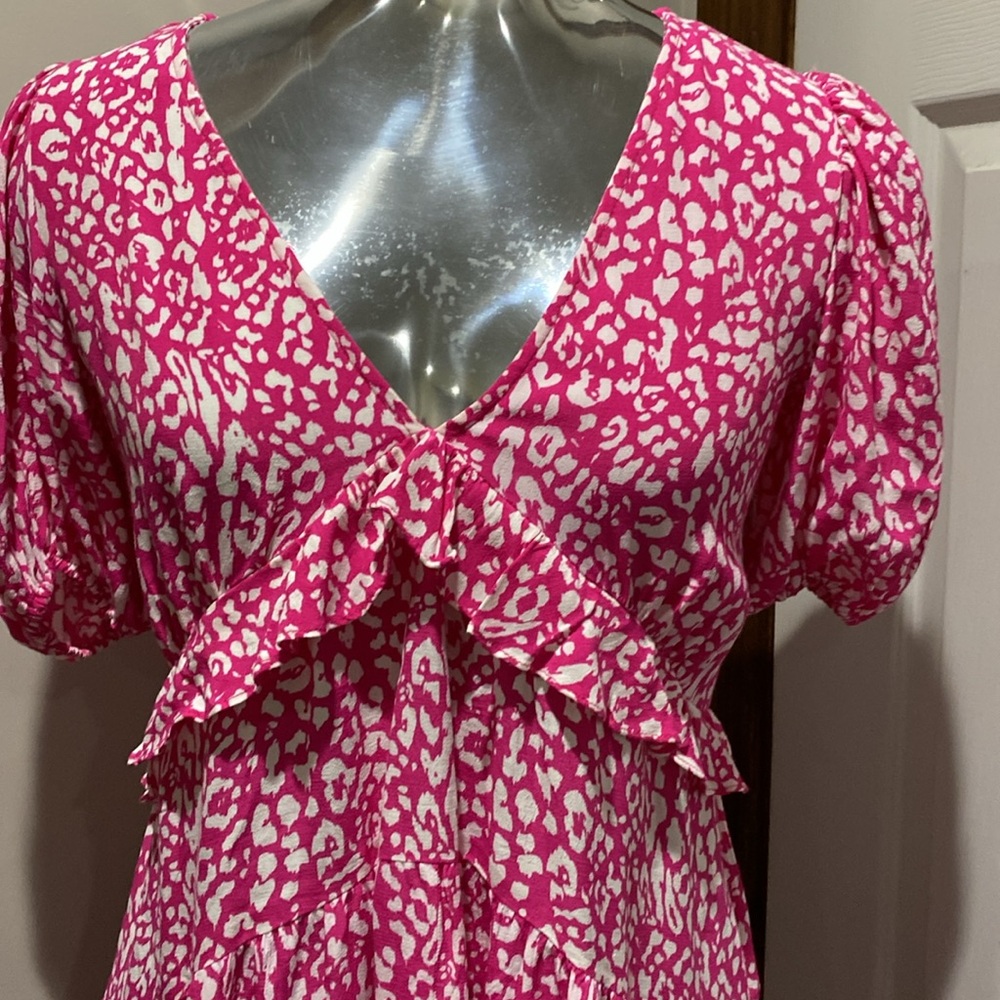 COPY - Zara - Pink & White Mink Dress - Picture 3 of 7